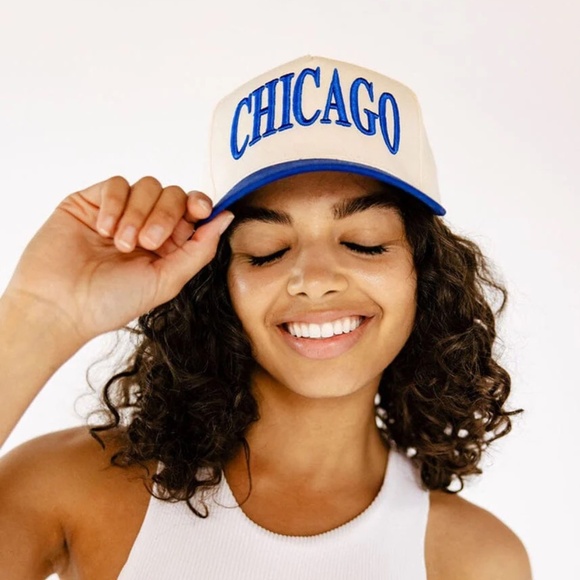 Alice & Wonder Chicago Puff Snapback Hat in Royal Blue - Picture 1 of 3